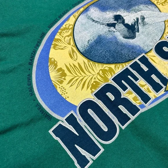 VTG Wilson North Shore Hawaii Surfing Tank Top Large Green Sleeveless Shirt RARE - Picture 12 of 15